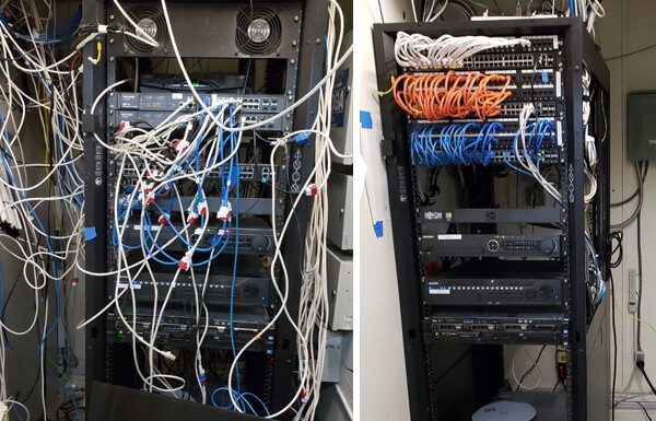 Before and After Network Cabling